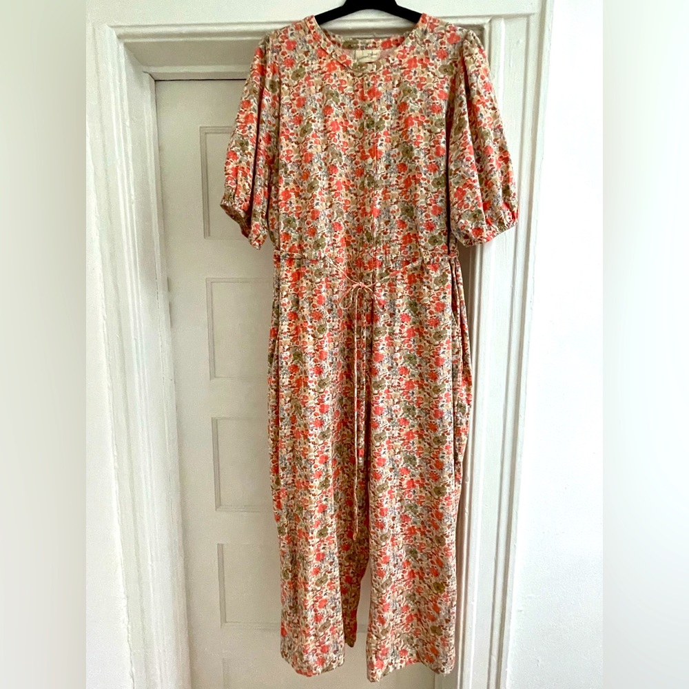 Universal Thread Women's Size 2X Floral Print Cotton Jumpsuit